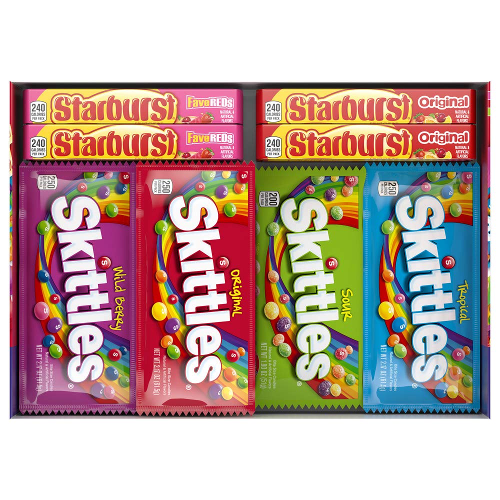 Mars Starburst and Skittles Chewy Candy Variety Box, 30 Count (62.79 Ounce)