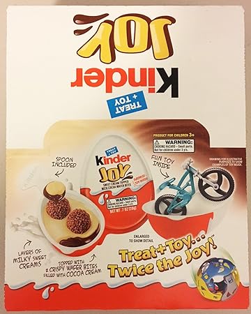 Kinder Joy Chocolate Surprise Egg with Toy Inside, 12 eggs (8.4oz Total)