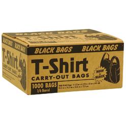 Poly-America Black T-Shirt Carryout Bags (1,000 Count)