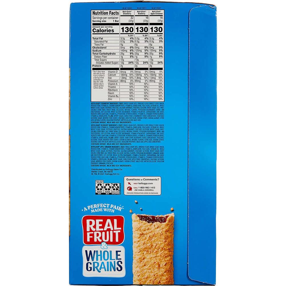 Kellogg's Nutri-Grain Soft Baked Breakfast Bar Variety Pack ...