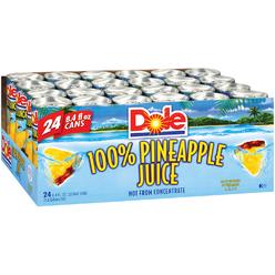Dole 100% Pineapple Juice (8.4 Ounce, 24 Count)