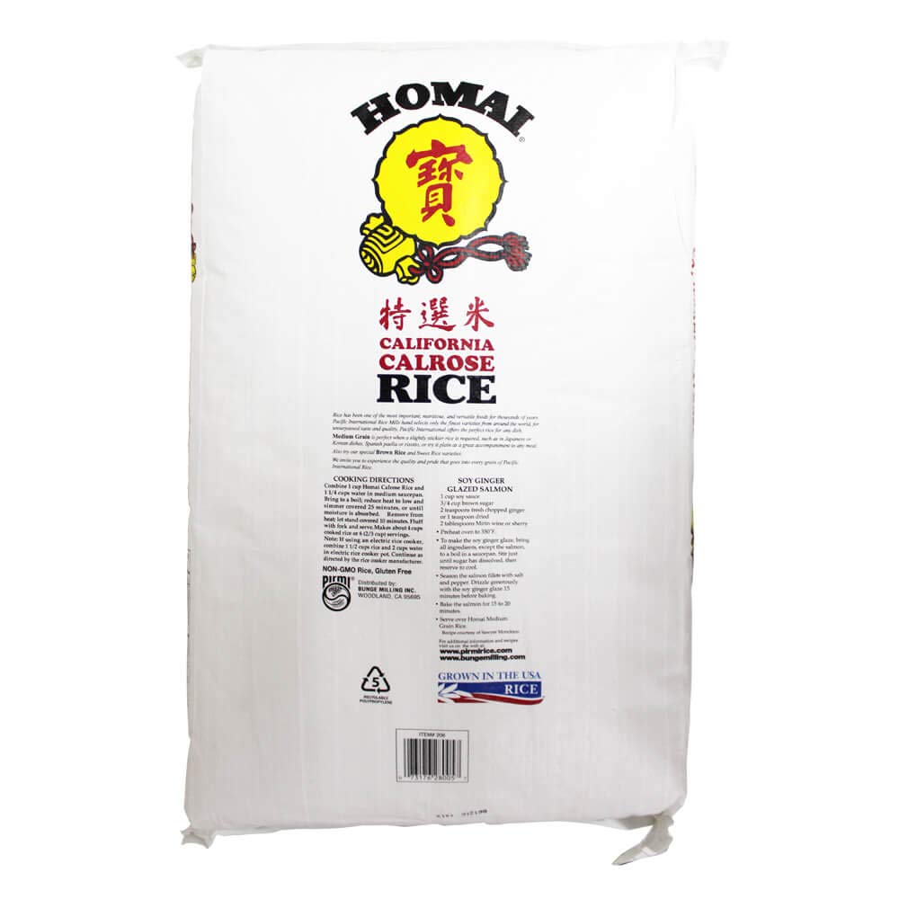 Homai Calrose Medium Grain Fancy Rice 50 lb