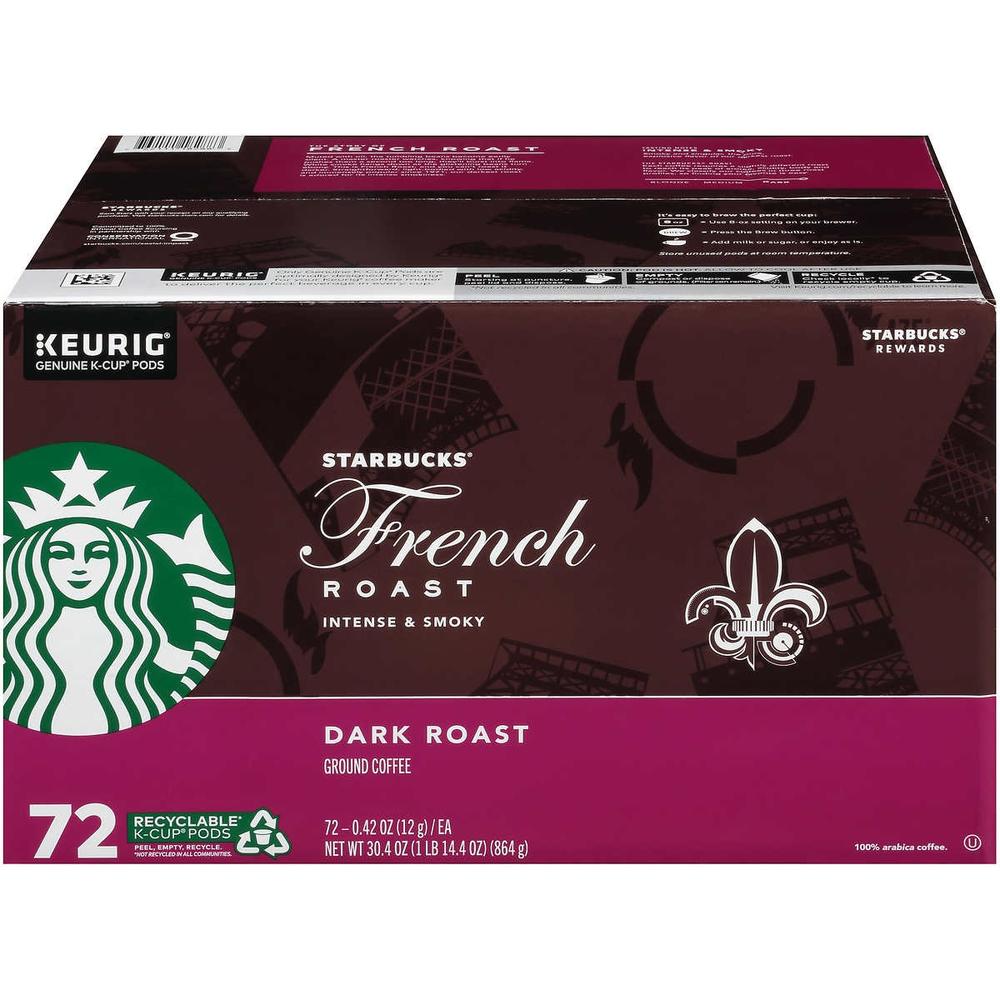 Starbucks Dark French Roast K-Cup, 72 Count