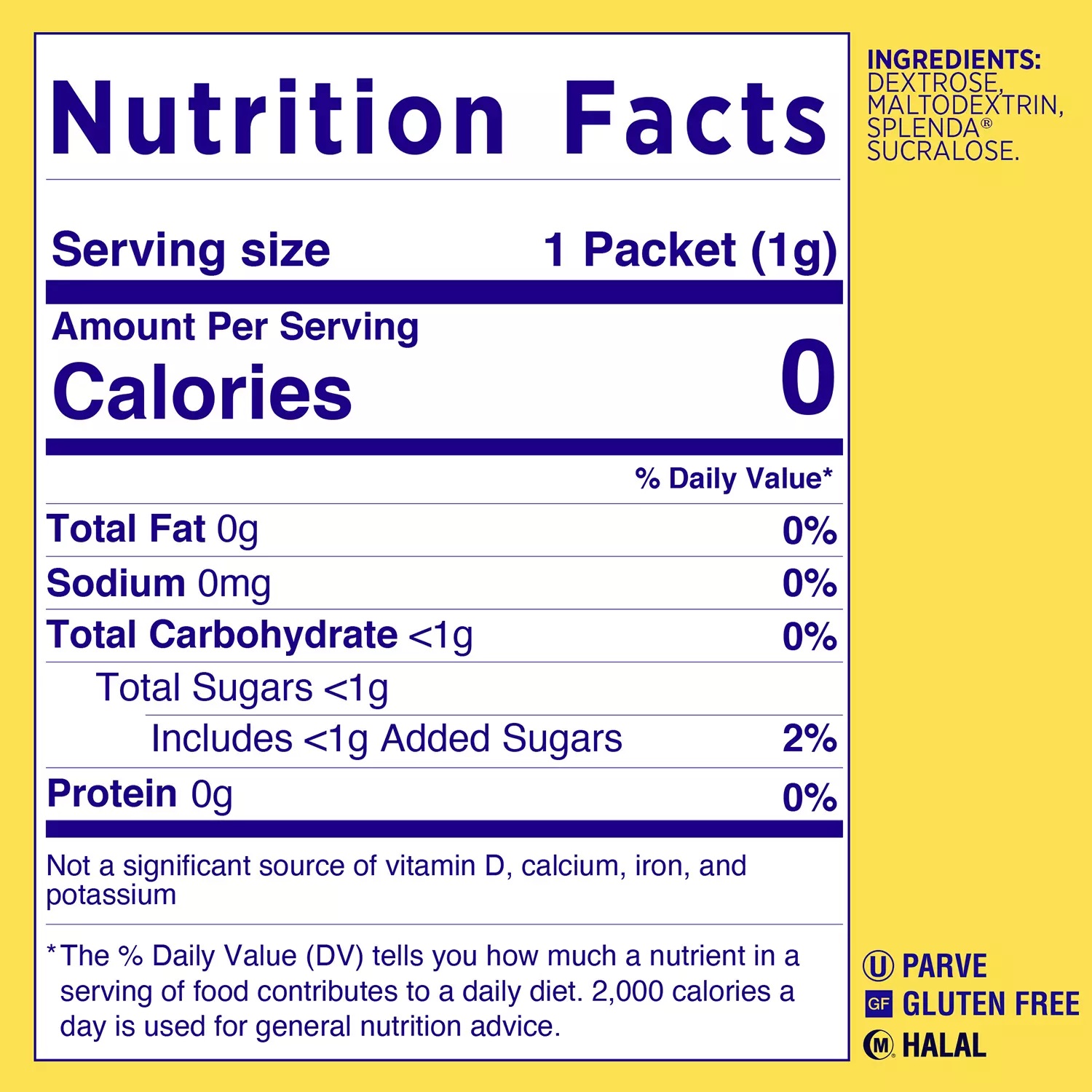 Splenda Zero Calorie Sweetener Packets (1,000 Count)