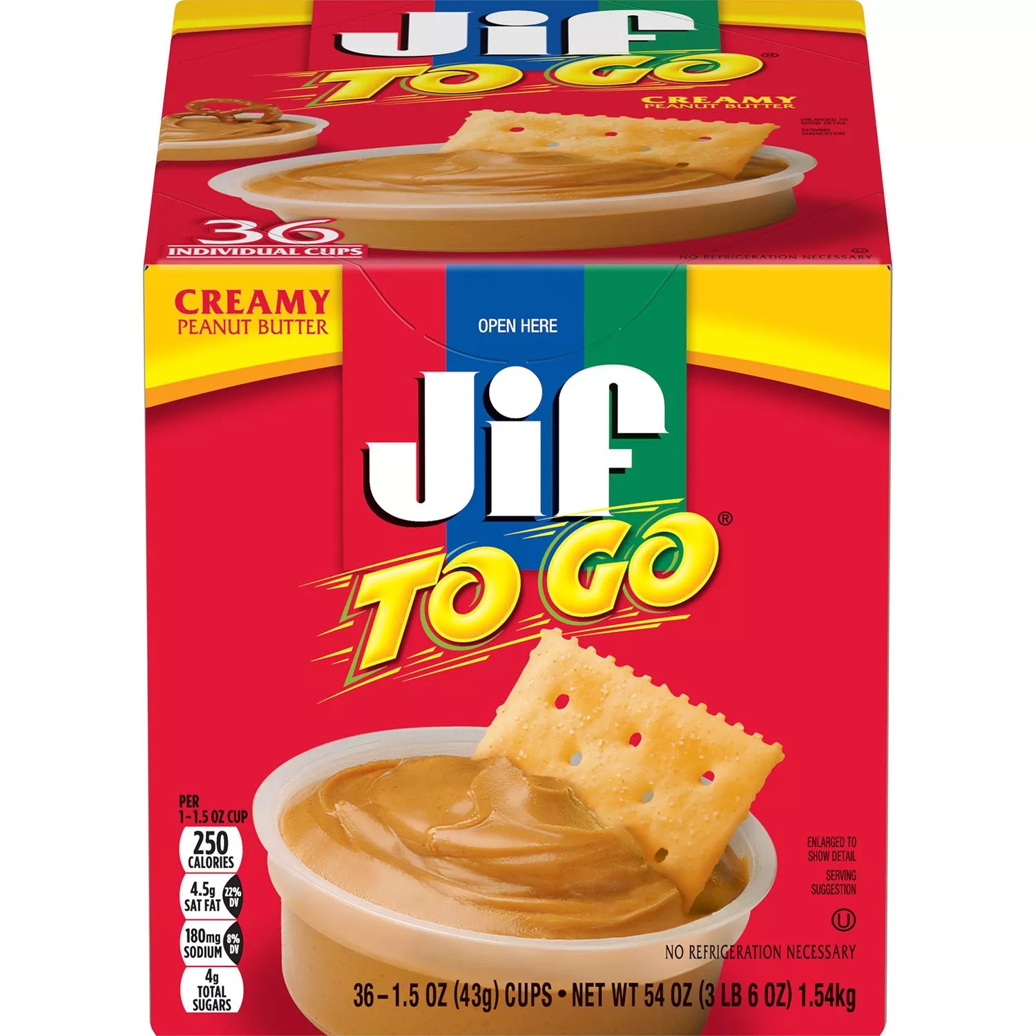Jif-To-Go Creamy Peanut Butter (36 Count)