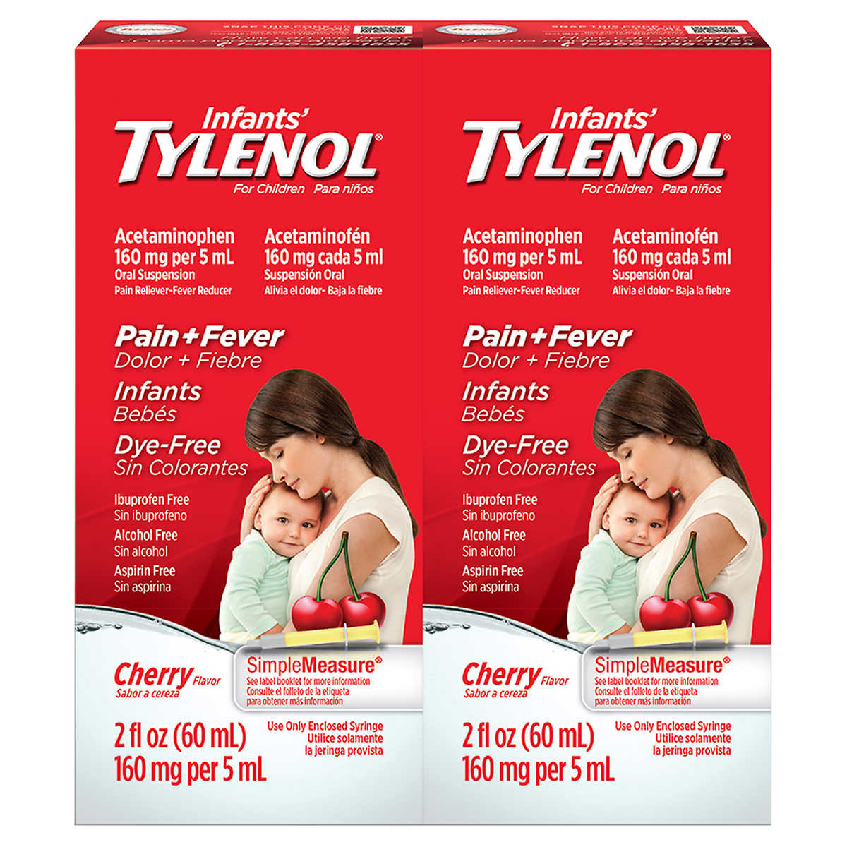Johnson & Johnson Infants' Tylenol Pain & Fever Cherry Flavor, 4 Ounces