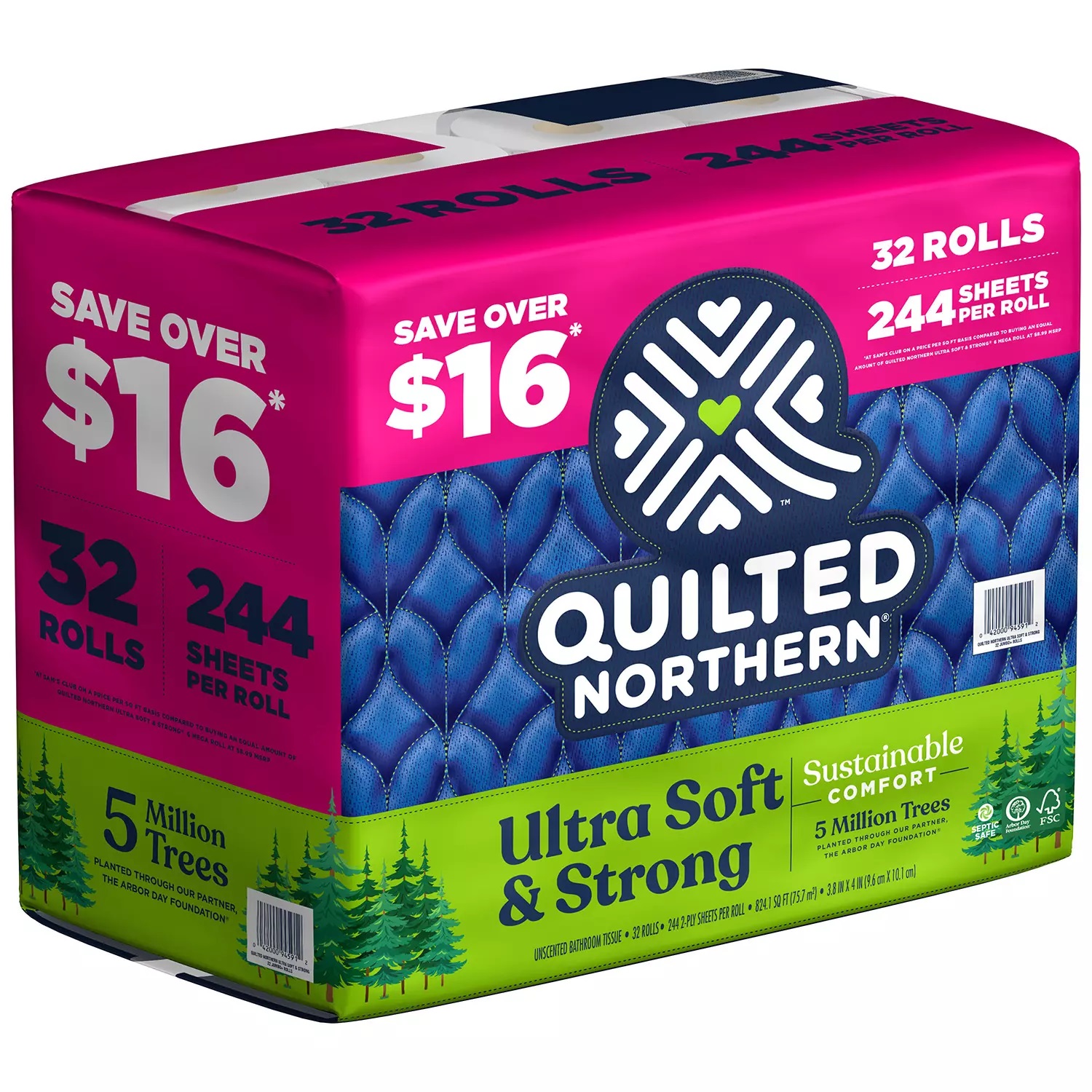 Quilted Northern Ultra Soft & Strong Toilet Paper (244 Sheets/Roll, 32 Rolls)