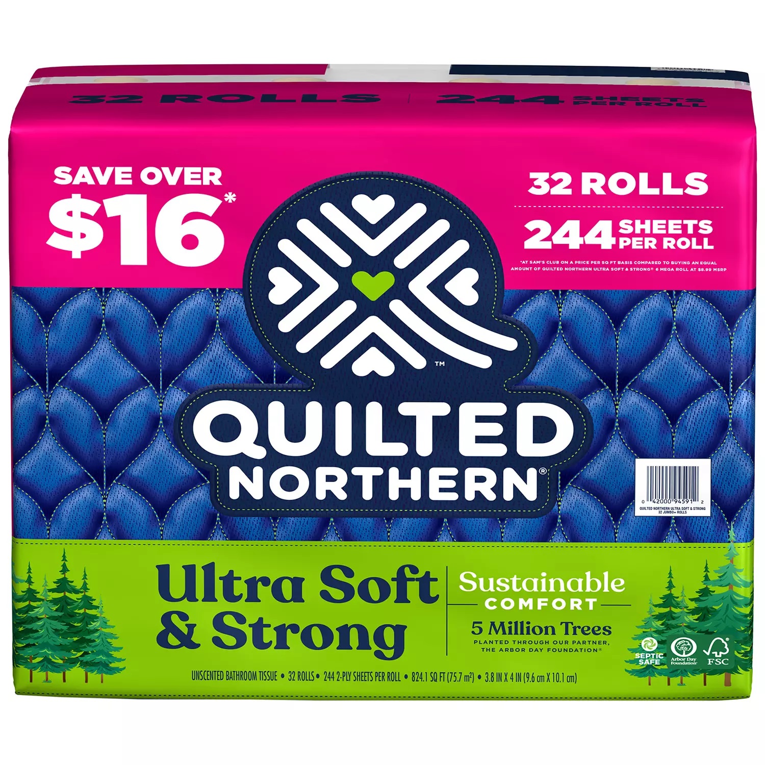 Quilted Northern Ultra Soft & Strong Toilet Paper (244 Sheets/Roll, 32 Rolls)