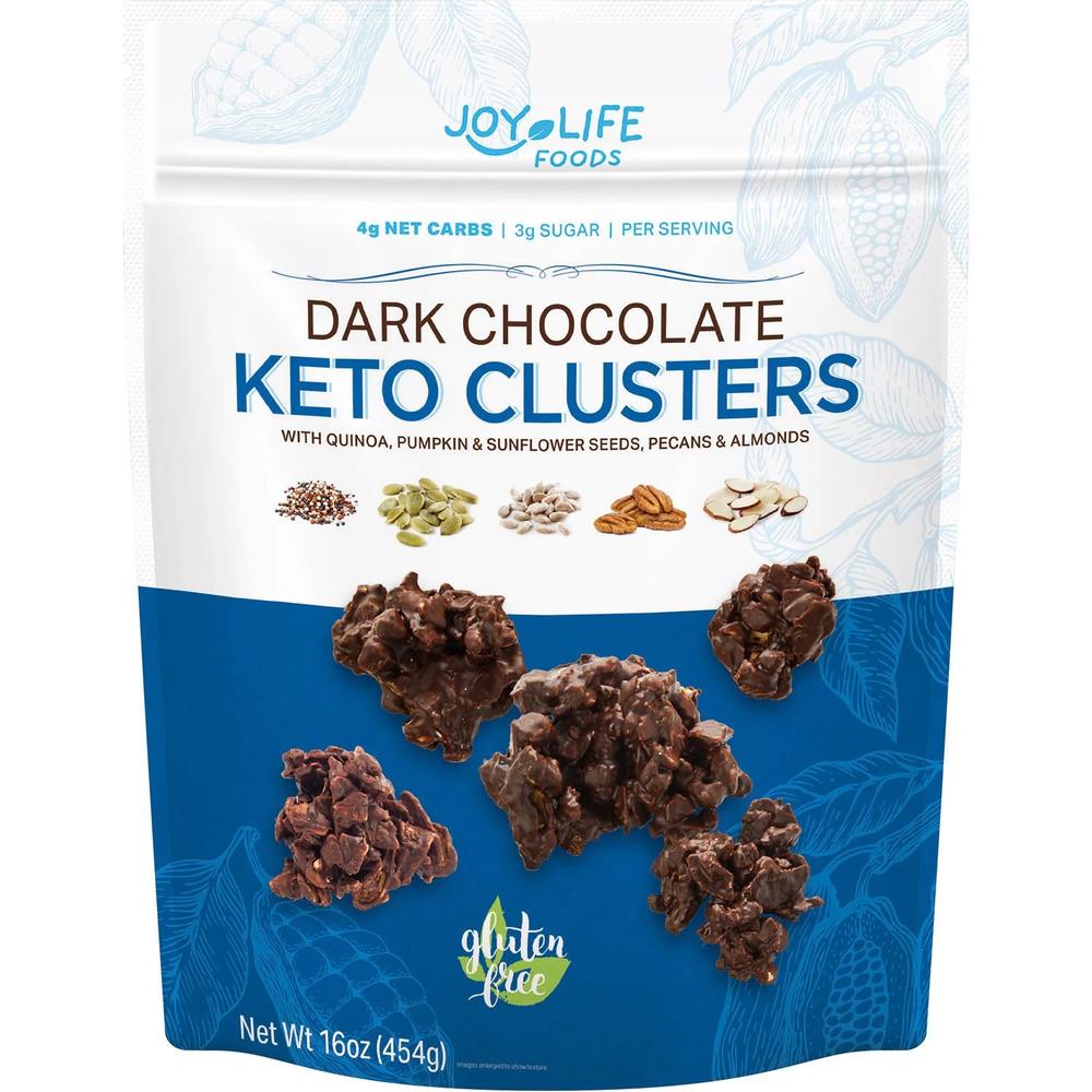 Joy Life Foods Dark Chocolate Keto Clusters, 16 Ounce