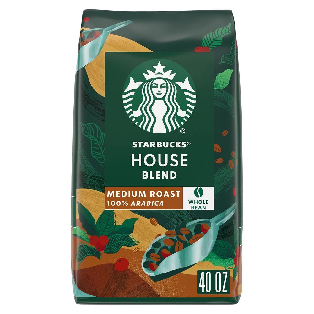 Starbucks House Blend Whole Bean Coffee (40 Ounce)