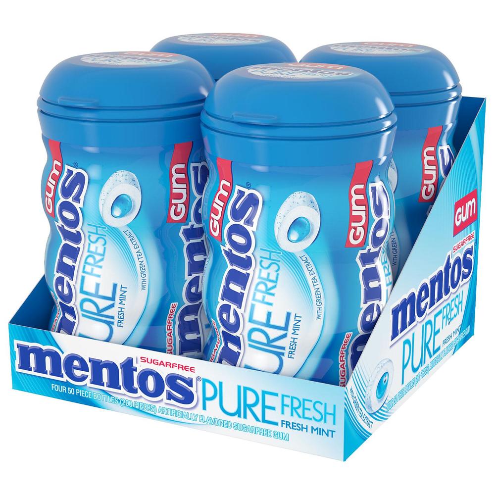 Mentos Pure Fresh Sugar-Free Chewing Gum, Fresh Mint (50 pcs., 4 Count)