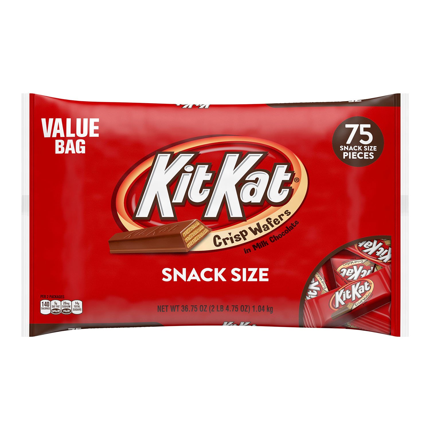 Hershey Kit Kat Wafer Snack Size Bars (36.75 Ounce, 75 Count)