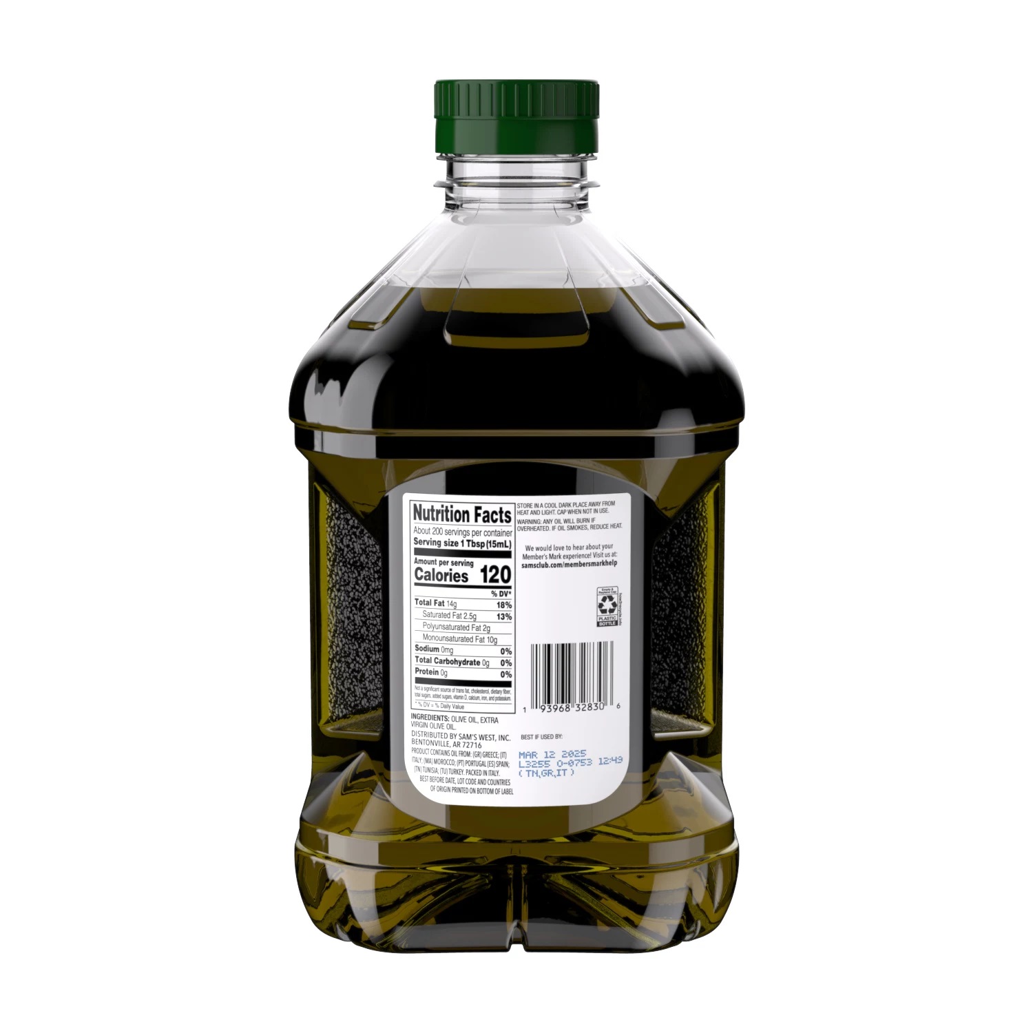 Member's Mark Pure Olive Oil (3L, 101 Fluid Ounce)