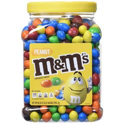 M&M's Peanut Milk Chocolate Candy Bulk Jar (62 Ounce)