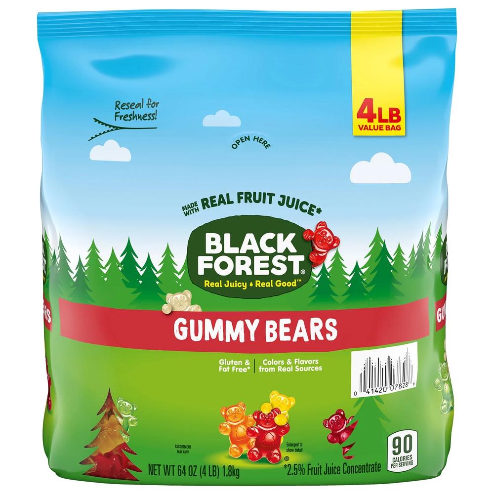 Black Forest Gummy Bears in Resealable Bag (4 Pounds)