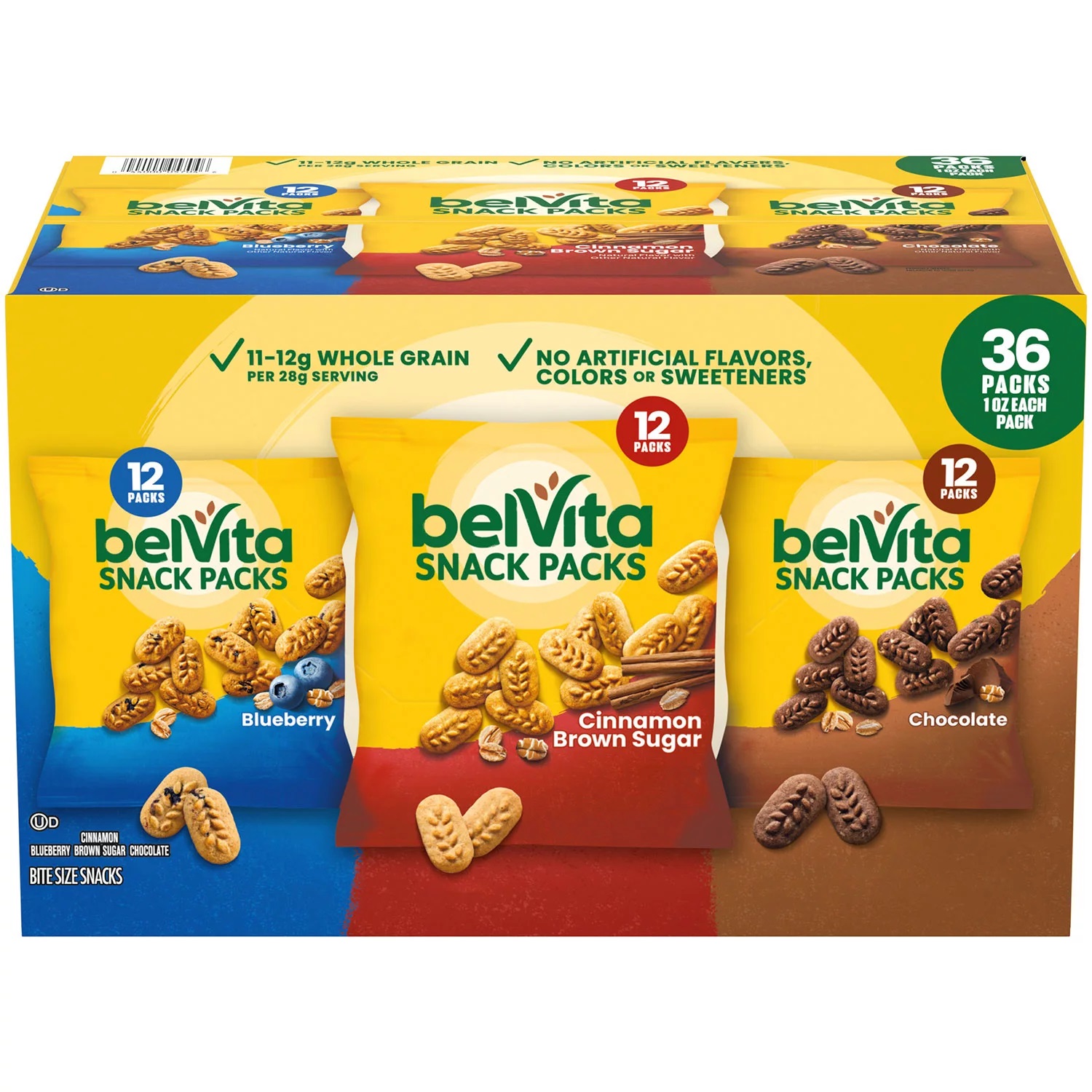Modelez belVita Bites Variety Pack, 1 Ounce (Pack of 36)