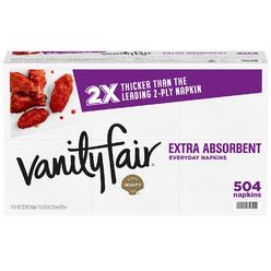 Vanity Fair Extra Absorbent Disposable Paper Napkins, White (504 Count)