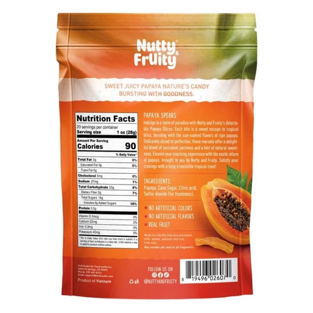Nutty & Fruity Papaya Slices, 20 Ounce