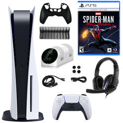 Sony PlayStation 5 Console with Spiderman Miles Morales Game and Accessories Kit