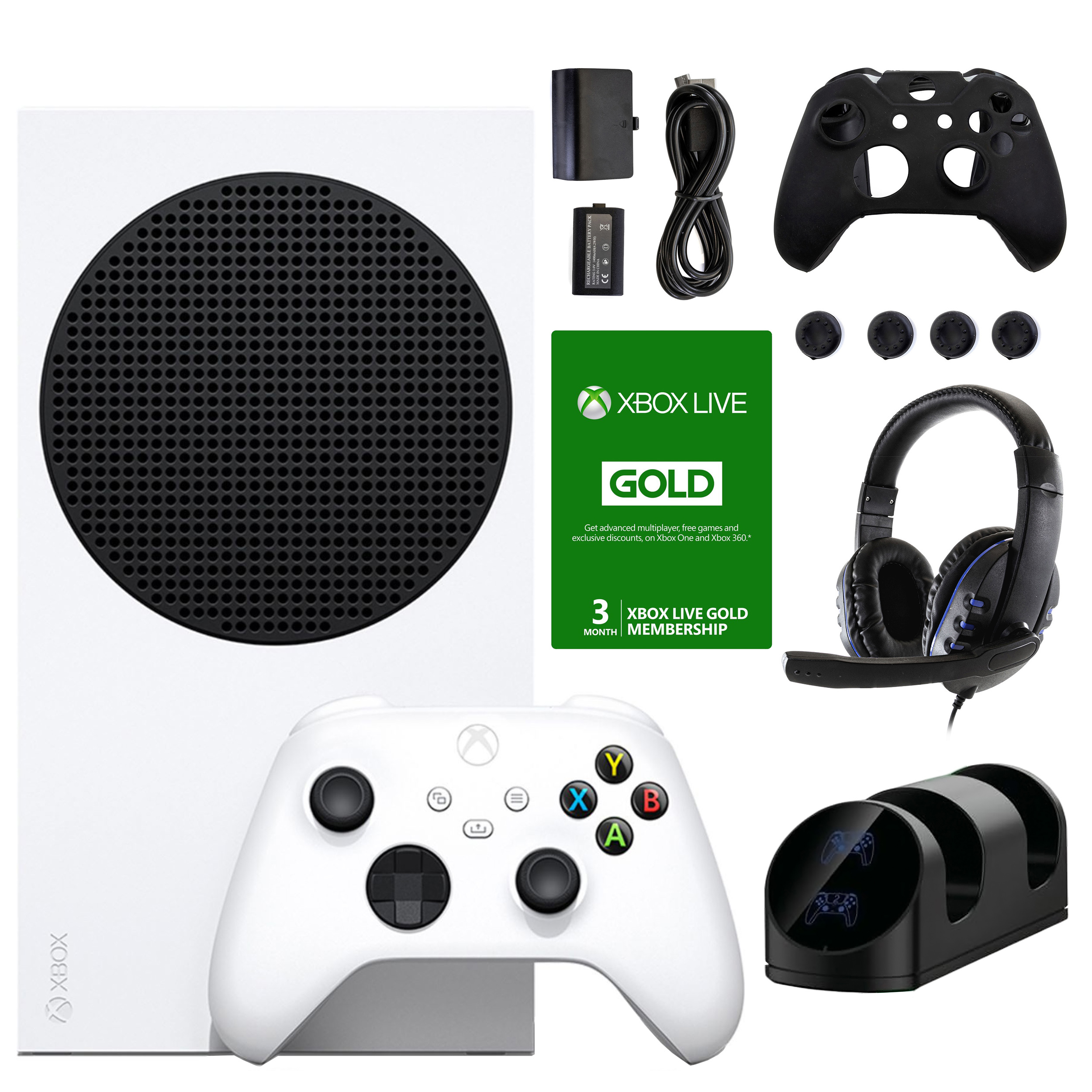 Microsoft Xbox Series S 512 GB All-Digital Console with Accessories Kit and 3 Month Live Membership Voucher
