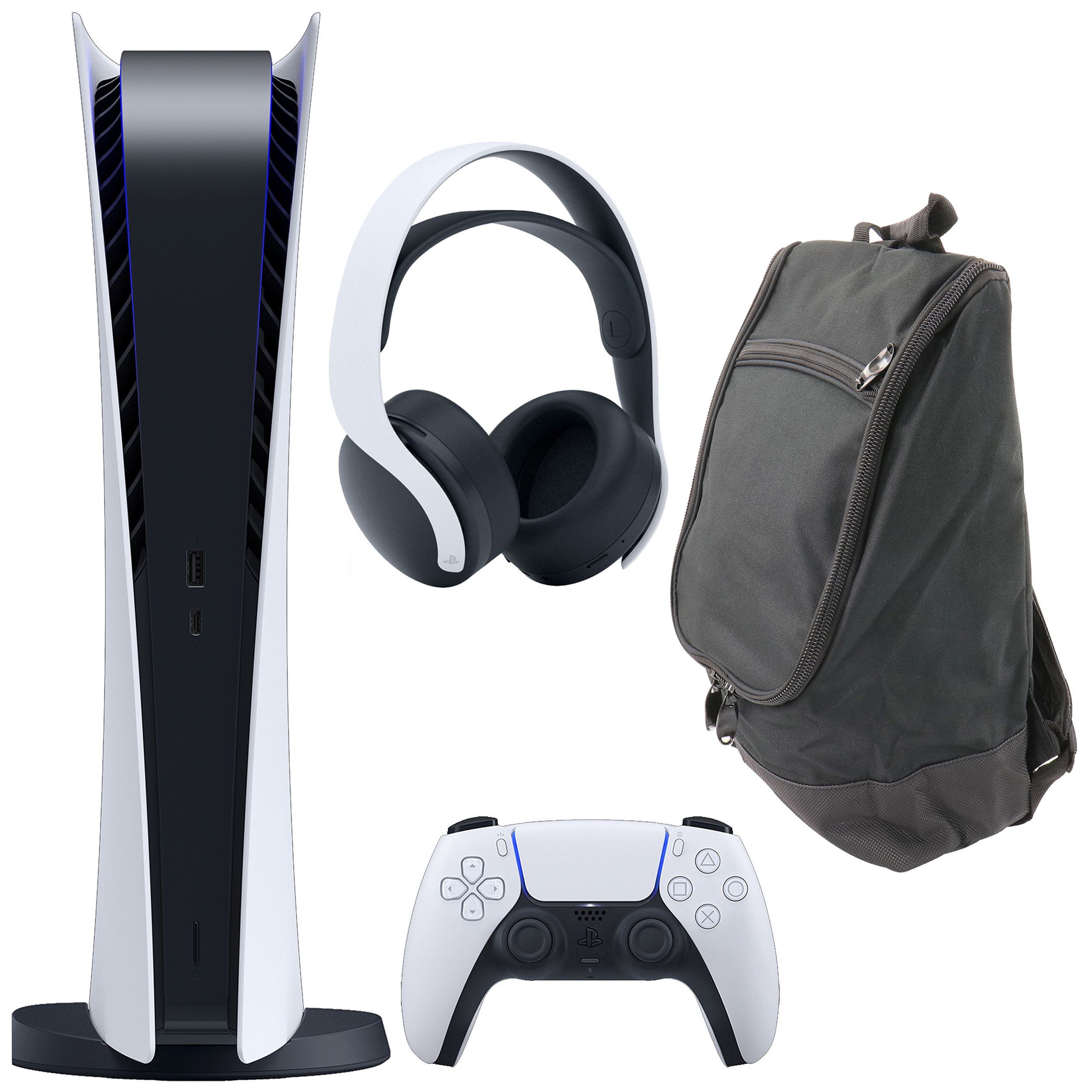 Sony PlayStation 5 Digital Console with Pulse Headset and Carry Bag (PS5 Digital Console)