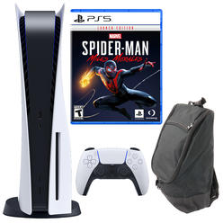 Sony PlayStation 5 Console with Miles Morales Game and Carry Bag (PS5 Disc Version)