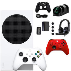 Microsoft Xbox Series S Console with Extra Red Controller Accessories Kit
