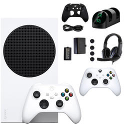 Microsoft Xbox Series S Console with Extra White Controller Accessories Kit