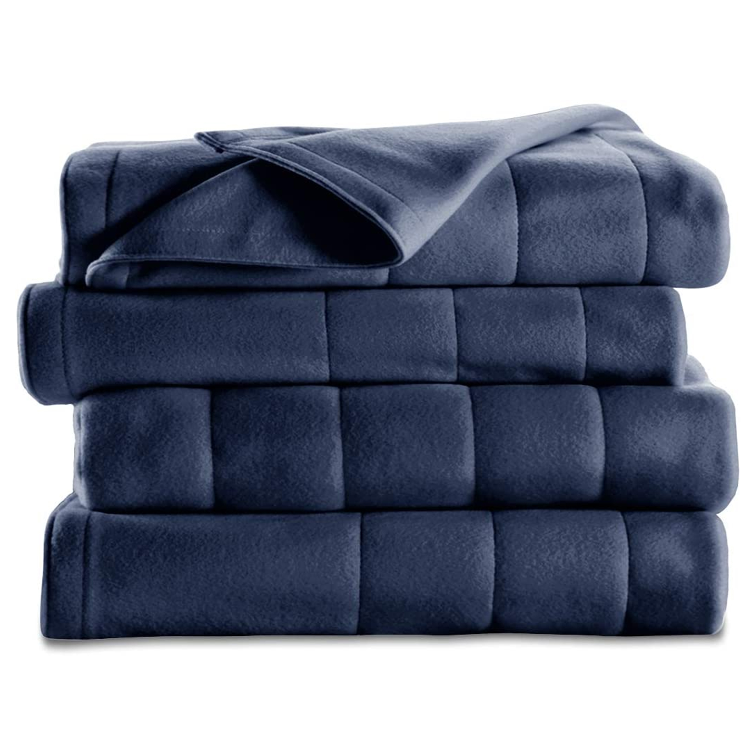 Sunbeam Full Electric Heated Fleece Blanket in Blue with Dial Control