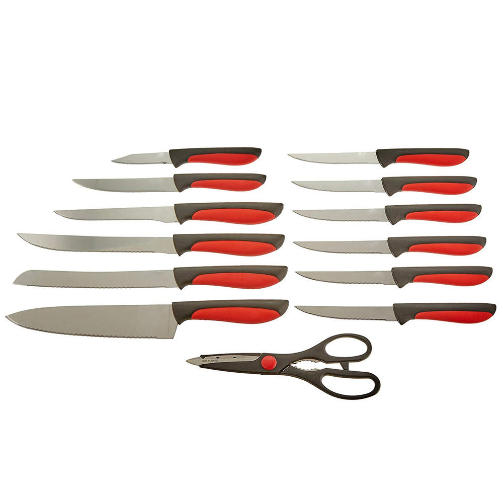 MegaChef 14 Piece Cutlery Set in Red