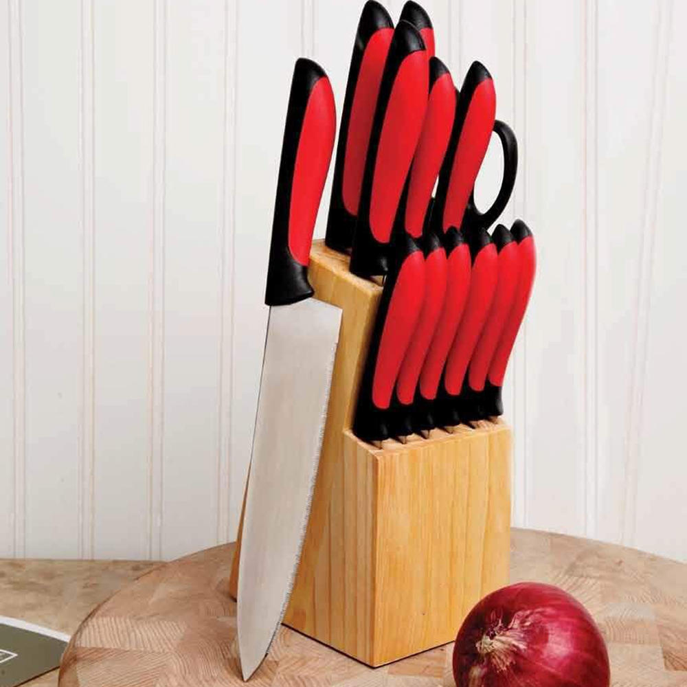 MegaChef 14 Piece Cutlery Set in Red