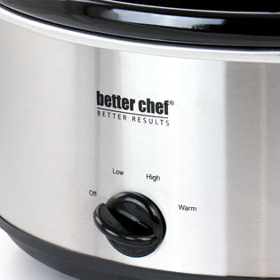 970117929M Better Chef 4 Quart Oval Slow Cooker with Removable