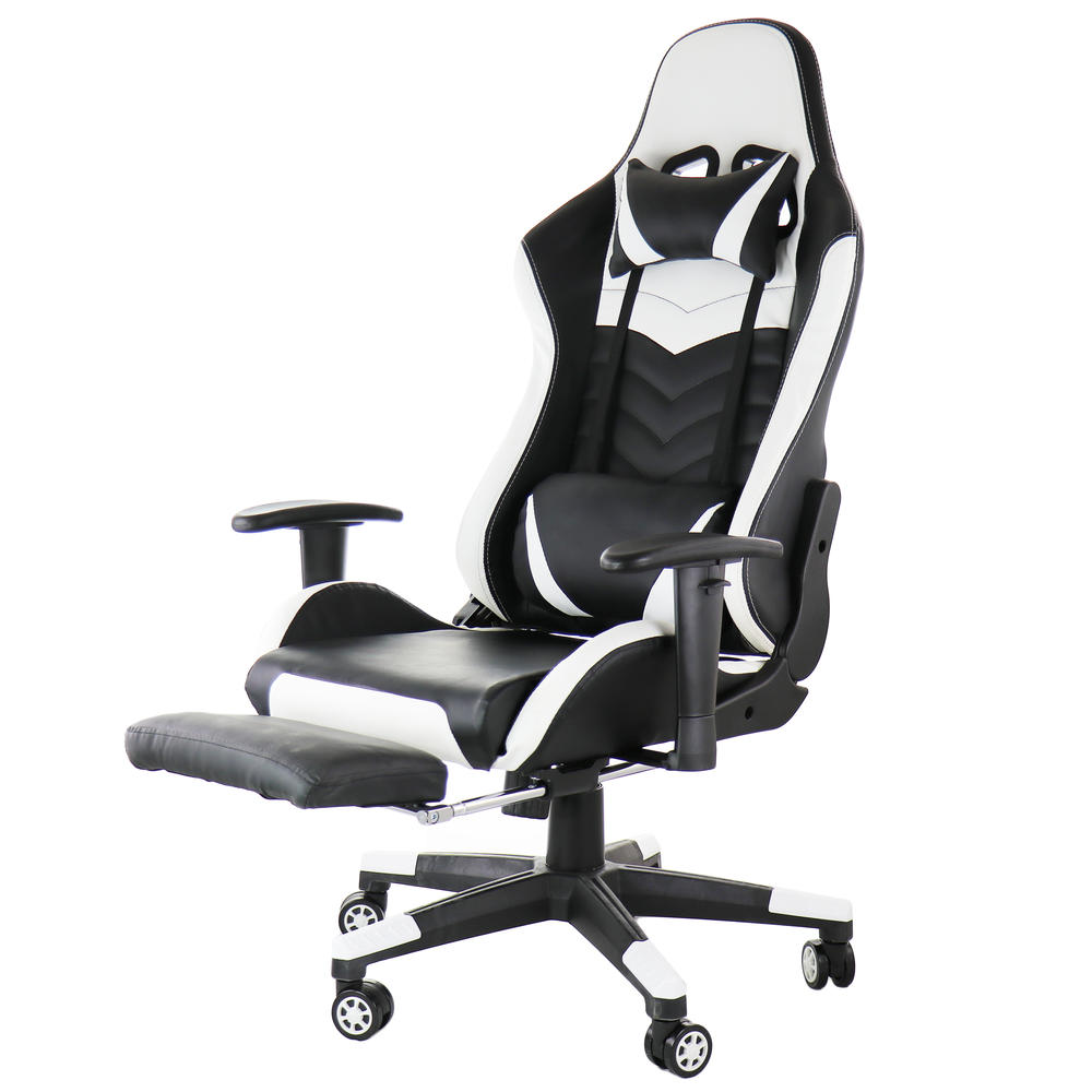 GameFitz Gaming Chair in Black and White