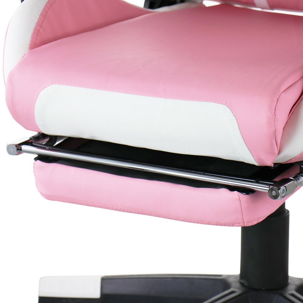 GameFitz Gaming Chair in Pink and White