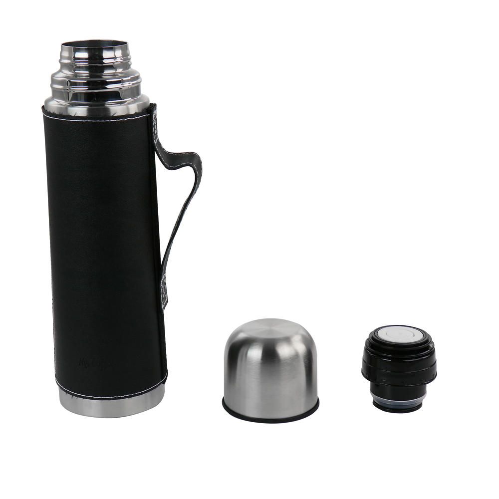 Mr. Coffee 23oz Stainless Steel Thermal Travel Bottle in Leatherette