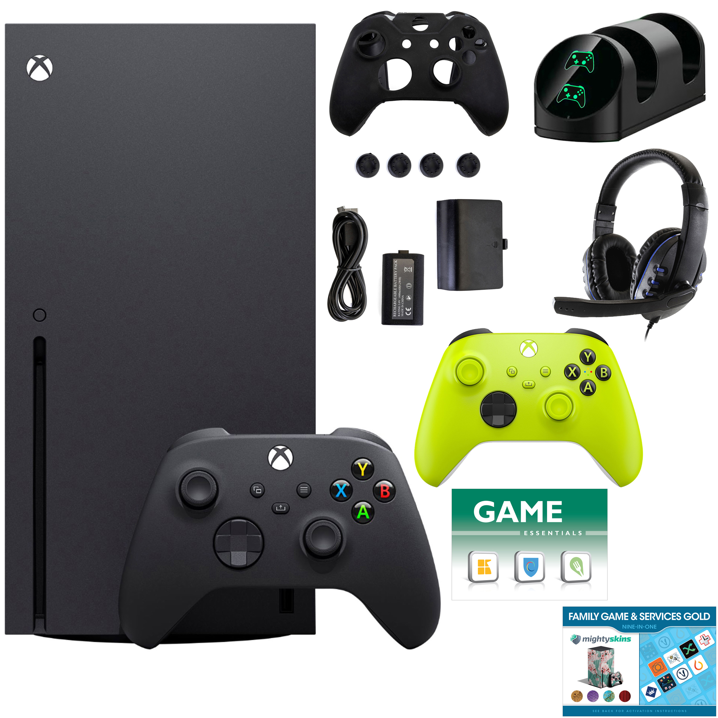 Microsoft Xbox Series X 1TB Console with Extra Volt Controller Accessories Kit and 2 Vouchers