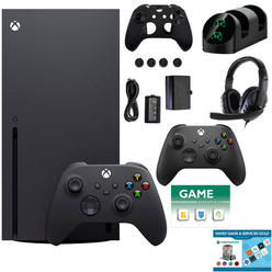 Microsoft Xbox Series X 1TB Console with Extra Black Controller Accessories Kit and 2 Vouchers