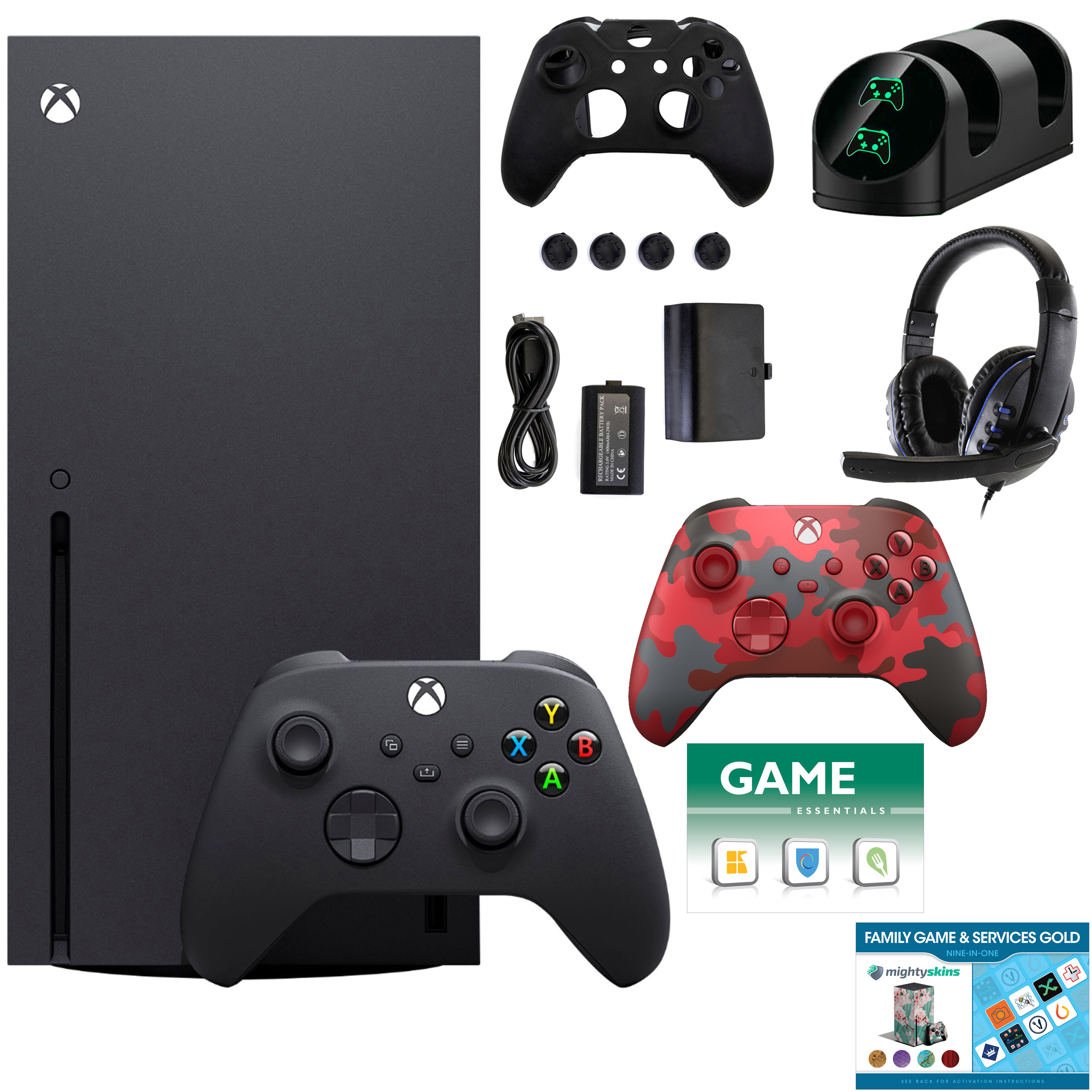 Microsoft Xbox Series X 1TB Console with Extra Daystrike Controller Accessories Kit and 2 Vouchers