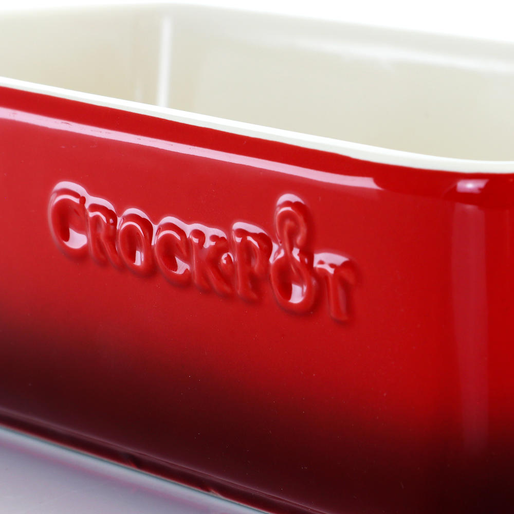 Crock-Pot Crock Pot Artisan 1.25 Quart Rectangle Stoneware Bake Pan in Red