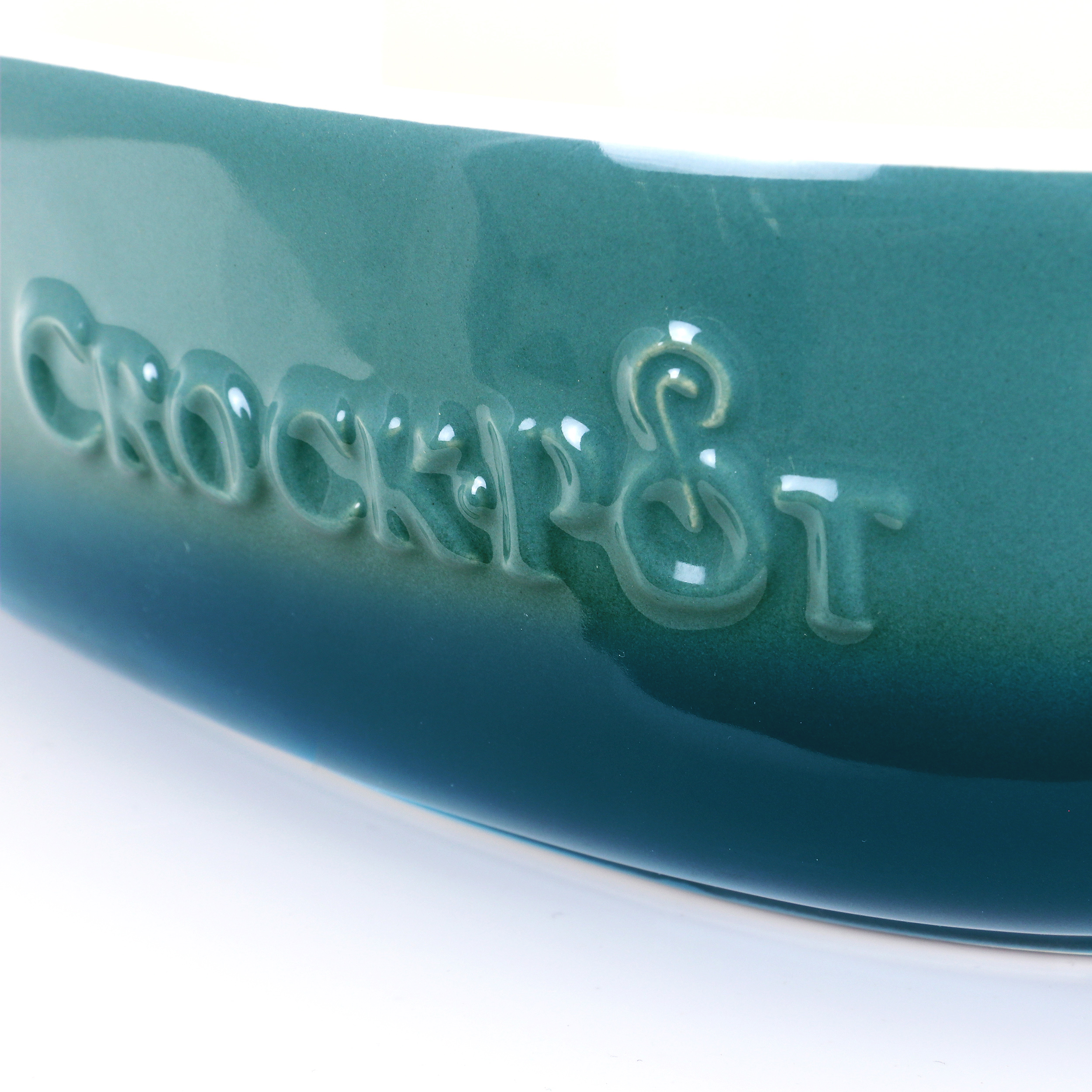 Crock-Pot Crock Pot Artisan 2.5 Quart Oval Stoneware Casserole with Lid in Gradient Teal