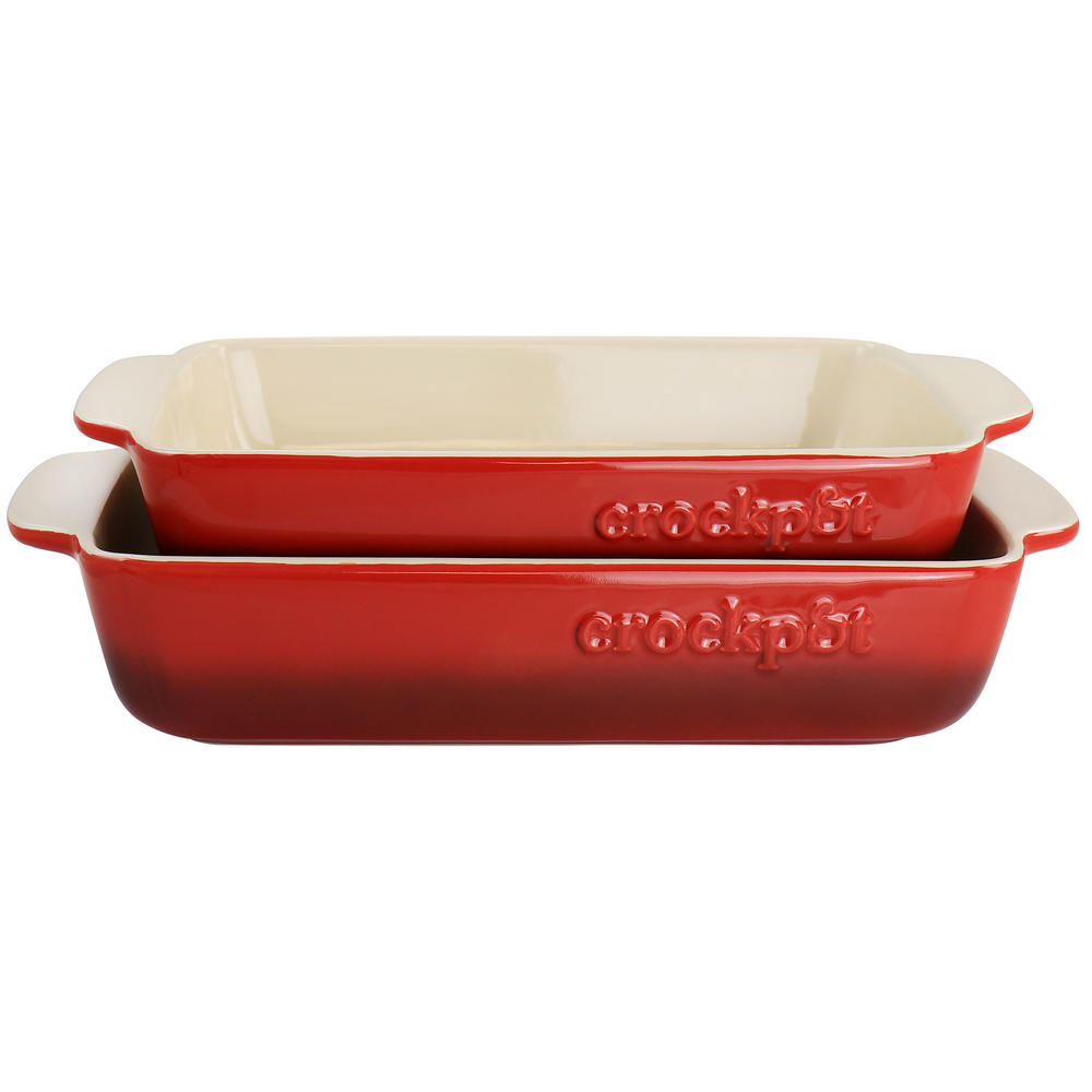 Crock-Pot Crock Pot Artisan 2 Piece Stoneware Bake Pans in Gradient Red