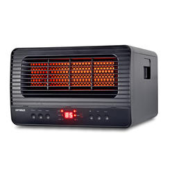 optimus h-8014 infrared quartz heater with remote, led display