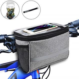 Mattisam Bike Handlebar Bag Bike Basket With 2 Mesh Pockets Cold Warm Insulation