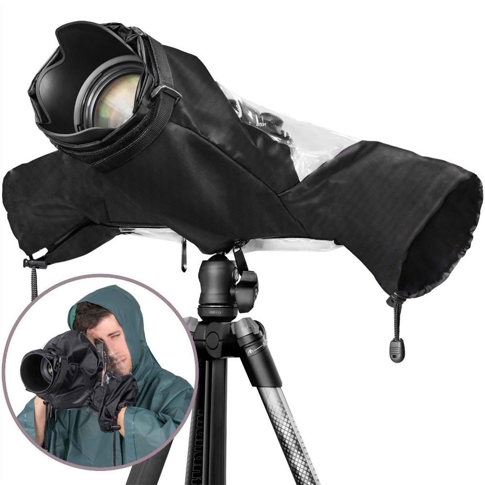 Vivitar Waterproof Camera Rain Cover Shield Coat Protector Sleeve for Large Canon Nikon