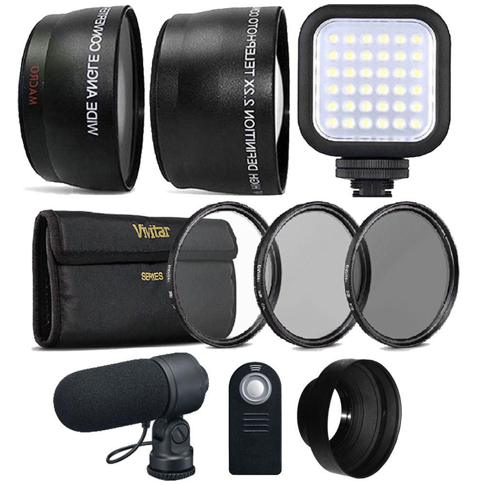 Vivitar 52mm Fisheye Telephoto & Wide Angle Lens Accessory Kit for Nikon DSLR Cameras