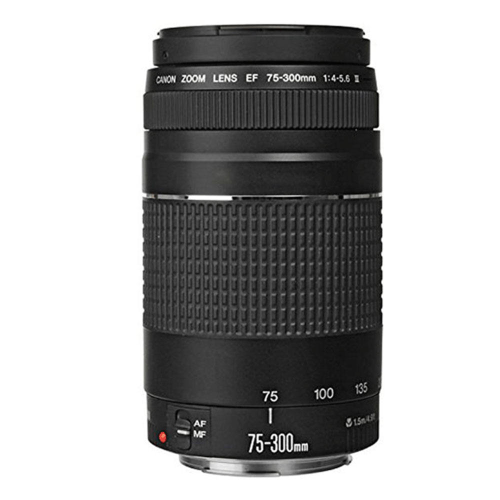 Classificatie Wissen Raad NL-C-75-300-11-US Canon EF 75-300mm f/4-5.6 III USM Telephoto Zoom Lens for Canon  EOS 550D 500D 450D 400D with Accessories