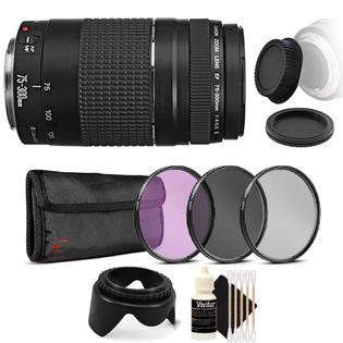 Nl C 75 300 3 Us Canon Ef 75 300mm F 4 5 6 Iii Usm Telephoto Zoom Lens For Canon Slr Cameras With Accessories