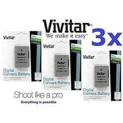 Vivitar 3 Piece Vivitar EN-EL14a EN-EL14 Li-Ion Battery For Nikon D3400 D5500