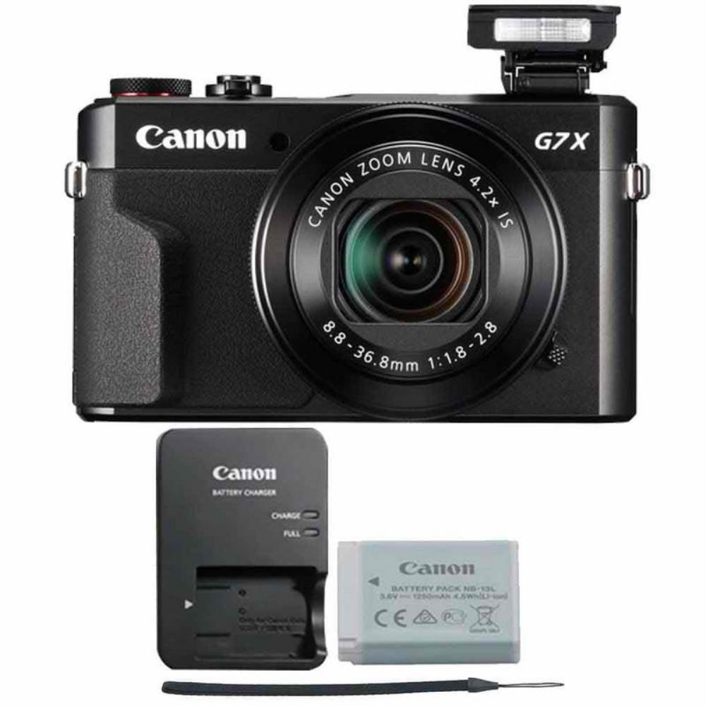 Canon PowerShot G7 X Mark II (Black) with Photo Expert Editor Software Bundle Top Accessory Kit