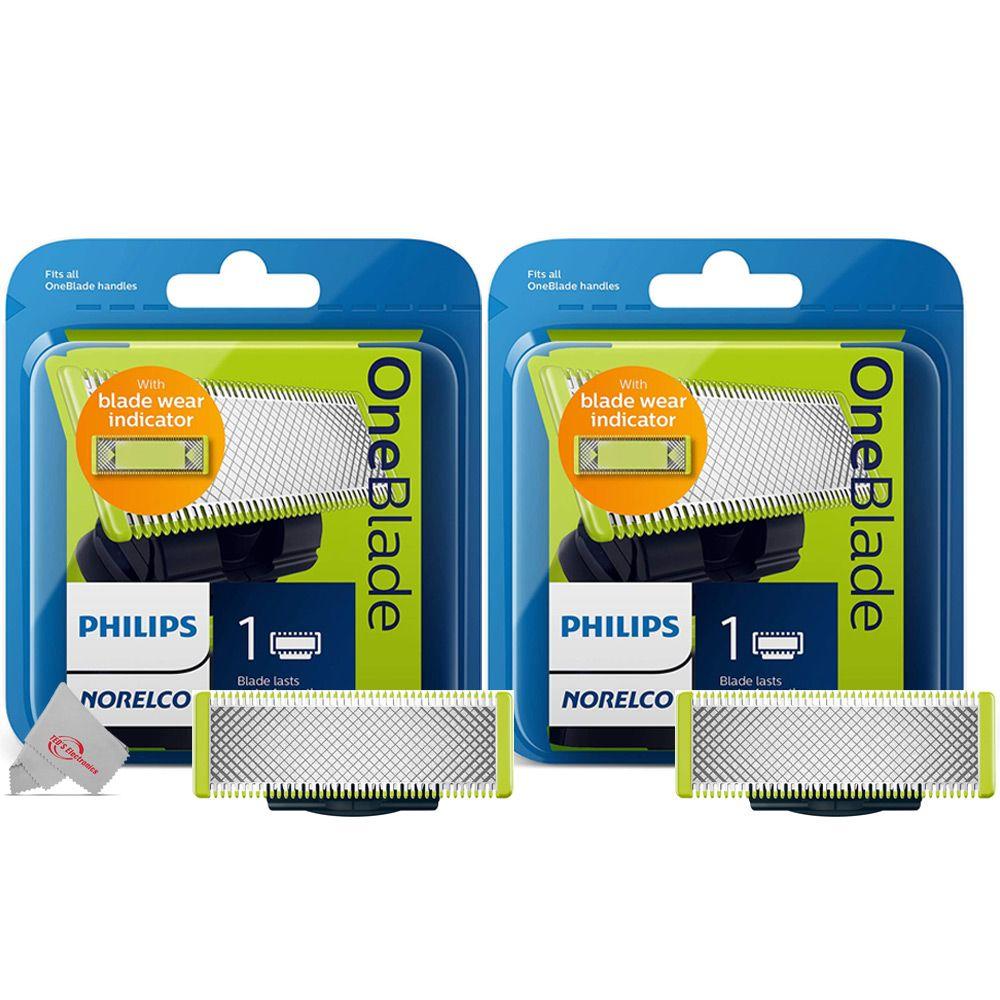 Philips 2 Packs of Philips Norelco QP210/80 OneBlade Replacement Head for QP2520 /QP6510 /QP6520